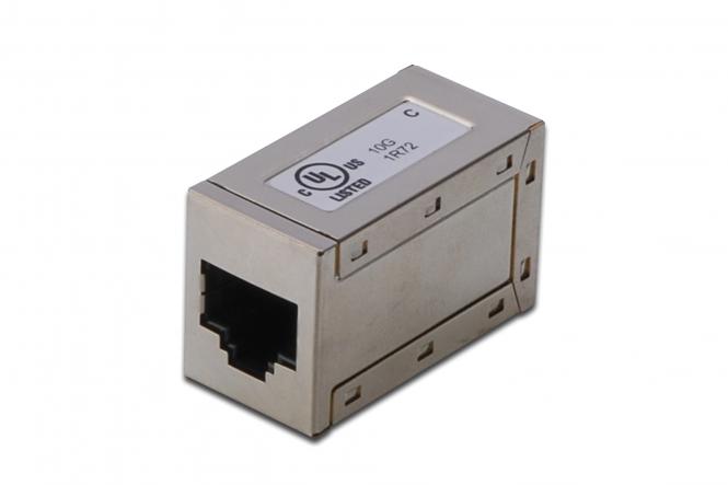 DIGITUS Modular Adapter Kat.6, geschirmt, 2x RJ45 Kupplung (EAN: 4016032229032)