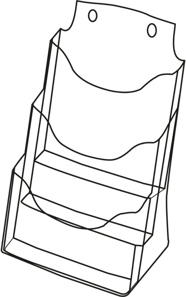 sigel Tisch-Prospekthalter acrylic, DIN A4, mit 3 Fächern (EAN: 4004360982064)