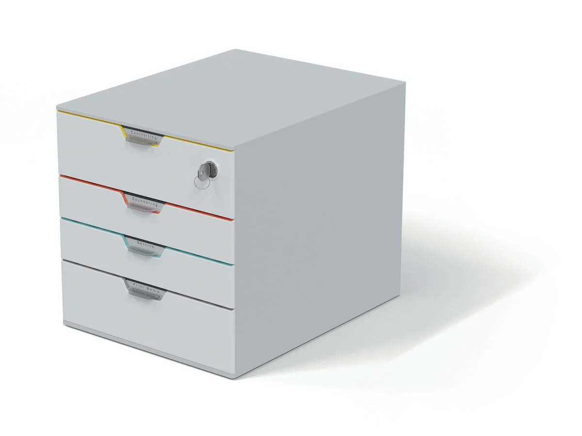 DURABLE Schubladenbox VARICOLOR MIX 4 SAFE, weiß (EAN: 4005546736129)