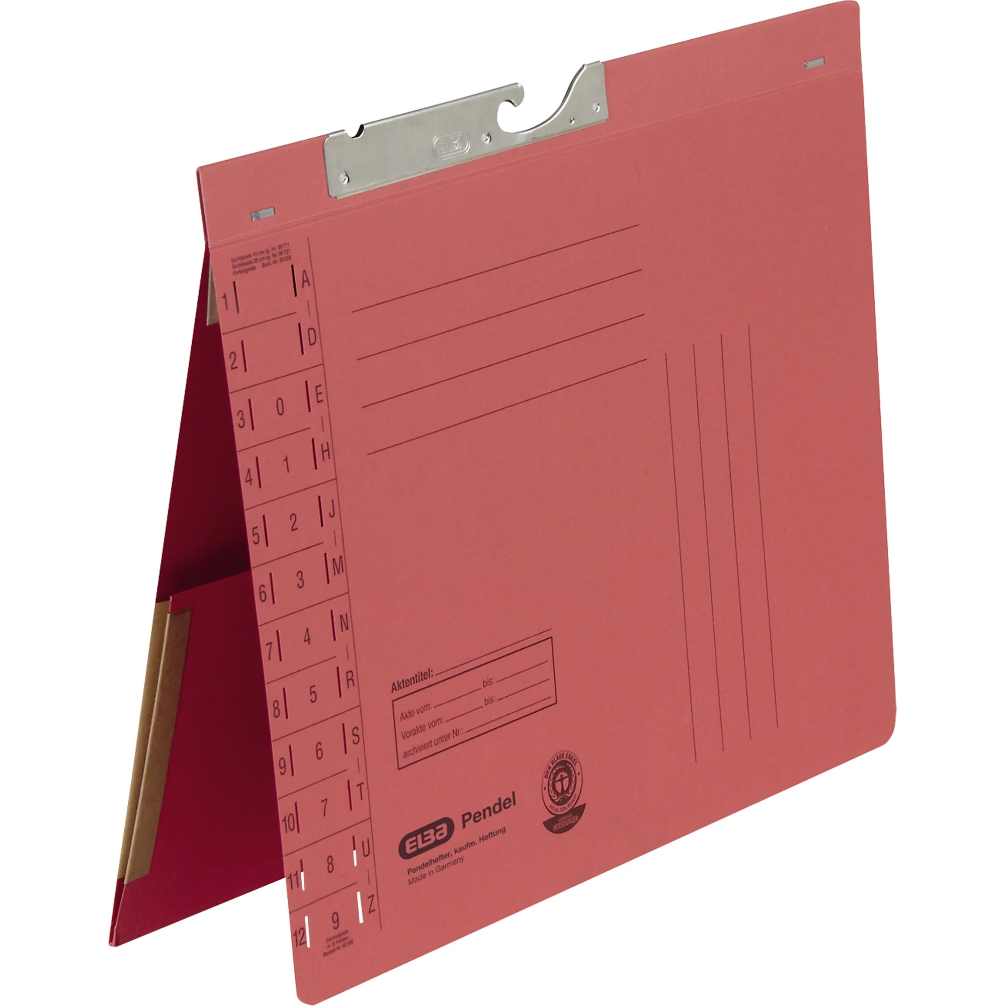 ELBA Pendelhefter mit Tasche, DIN A4, Manilakarton, rot (EAN: 4002030901513)