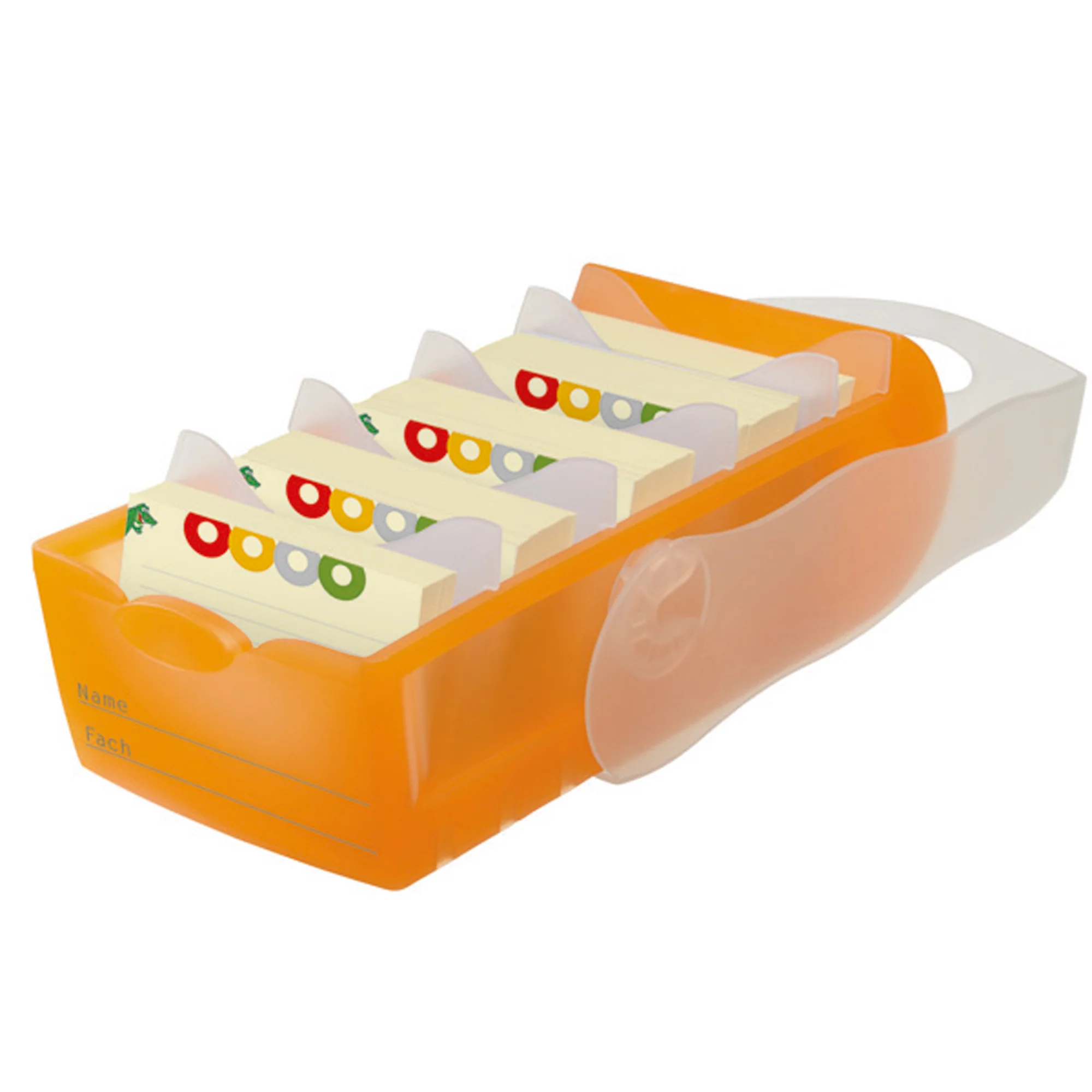 HAN Lernkartei CROCO, A8 quer, orange-transluzent (EAN: 4012473998018)
