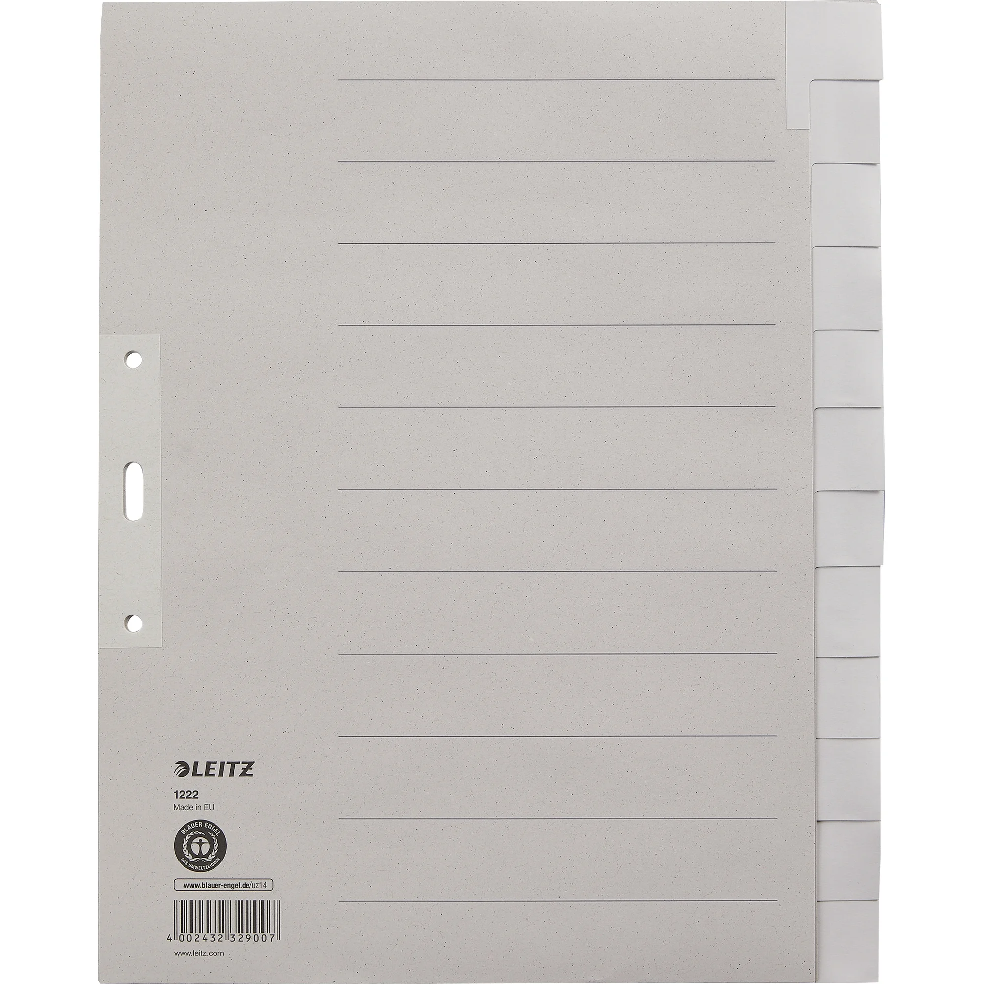LEITZ Tauenpapier-Register, blanko, A4 Überbreite, 12-teilig (EAN: 4002432329007)