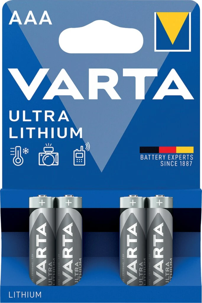 VARTA Lithium Batterie Ultra Lithium, Micro (AAA), 4er Pack (EAN: 4008496680436)