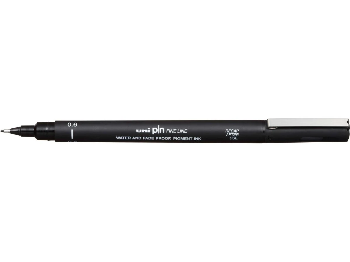 uni-ball Fineliner PIN 06200 N, schwarz (EAN: 4902778154625)
