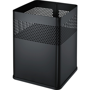 helit Stahl-Papierkorb "the dot", 18 Liter, schwarz (EAN: 4012086091274)