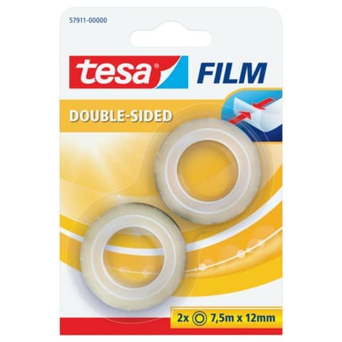 tesa Film, doppelseitig, transparent, 12 mm x 7,5 m (EAN: 4042448899736)