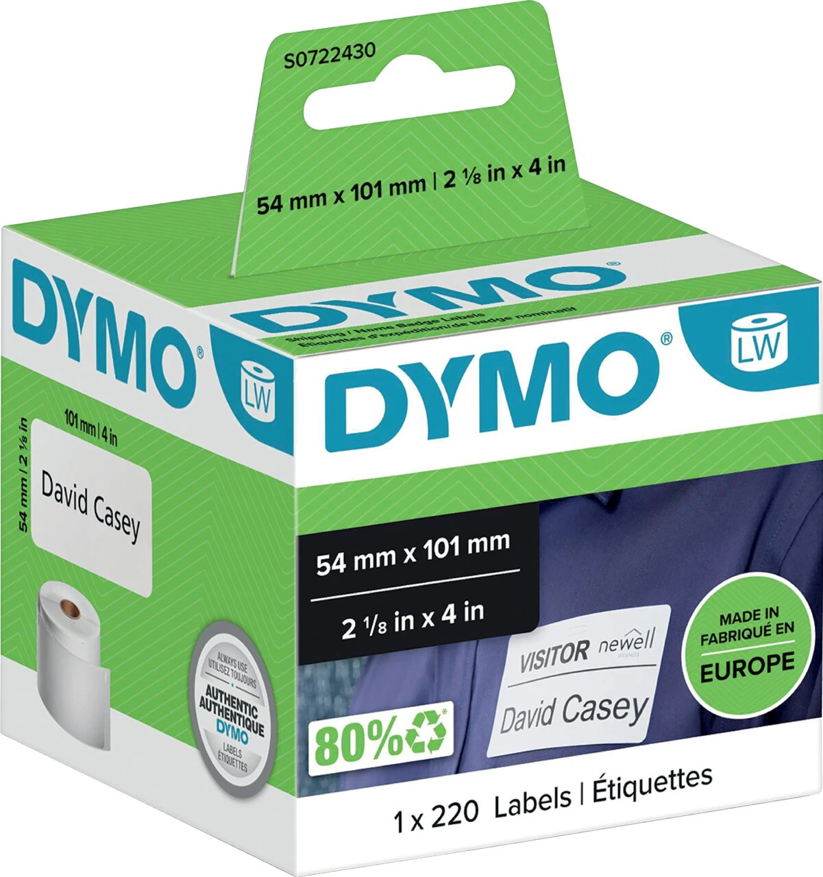 DYMO LabelWriter-Versand-Etiketten, 54 x 101 mm, weiß (EAN: 5411313990141)
