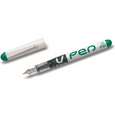 PILOT Einweg-Füllhalter V-Pen, Federbreite: 0,4 mm, grün (EAN: 4902505326547)