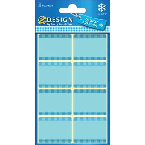 AVERY Zweckform ZDesign Tiefkühletiketten HOME, blau (EAN: 4004182593745)