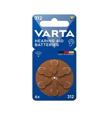 VARTA Hörgeräte Knopfzelle "Hearing Aid Batteries" 312 (EAN: 4043752393569)