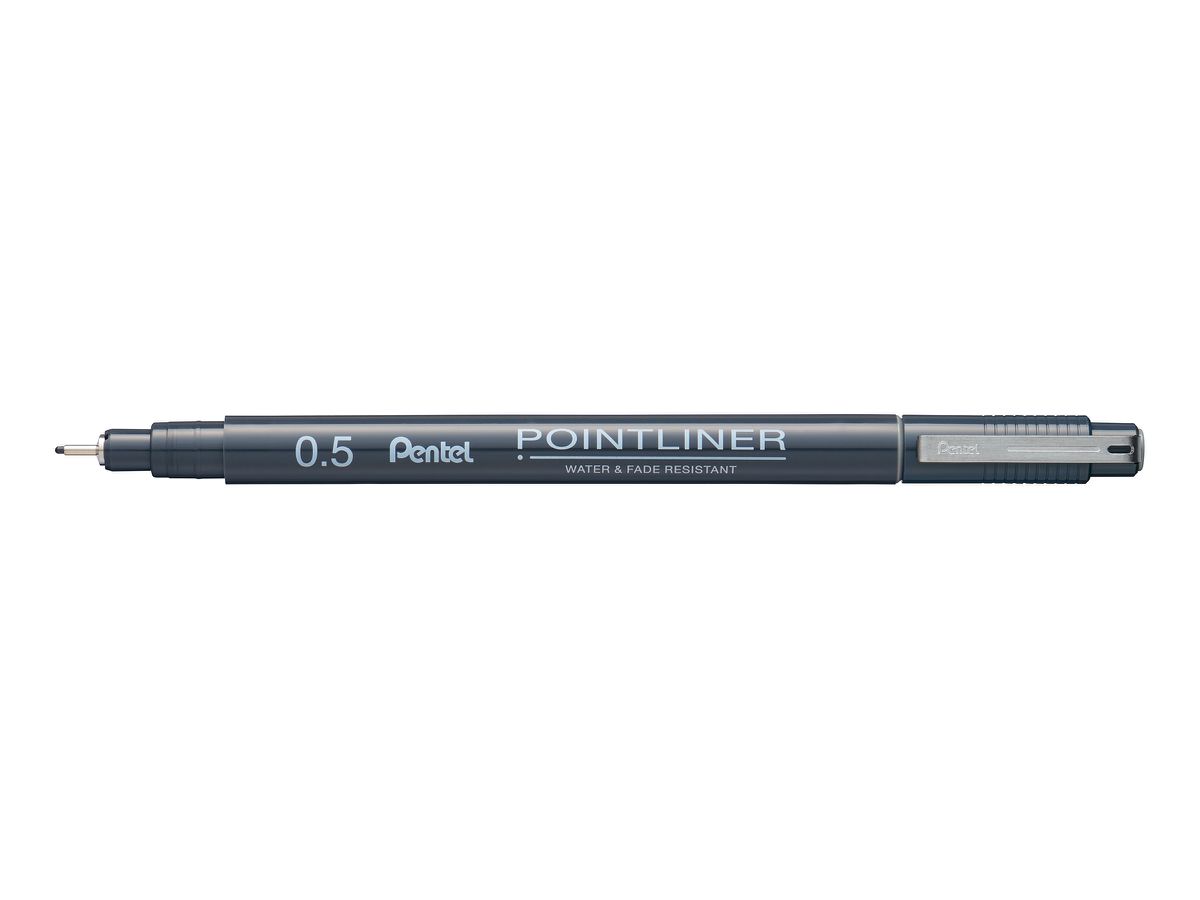 PentelArts Permanent Fineliner Pointliner, grau, 0,5 mm (EAN: 0884851060174)