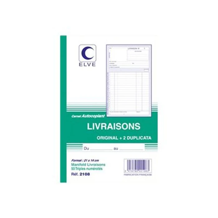 ELVE Manifold "Livraisons", 140 x 210 mm, tripli (EAN: 3416790021083)