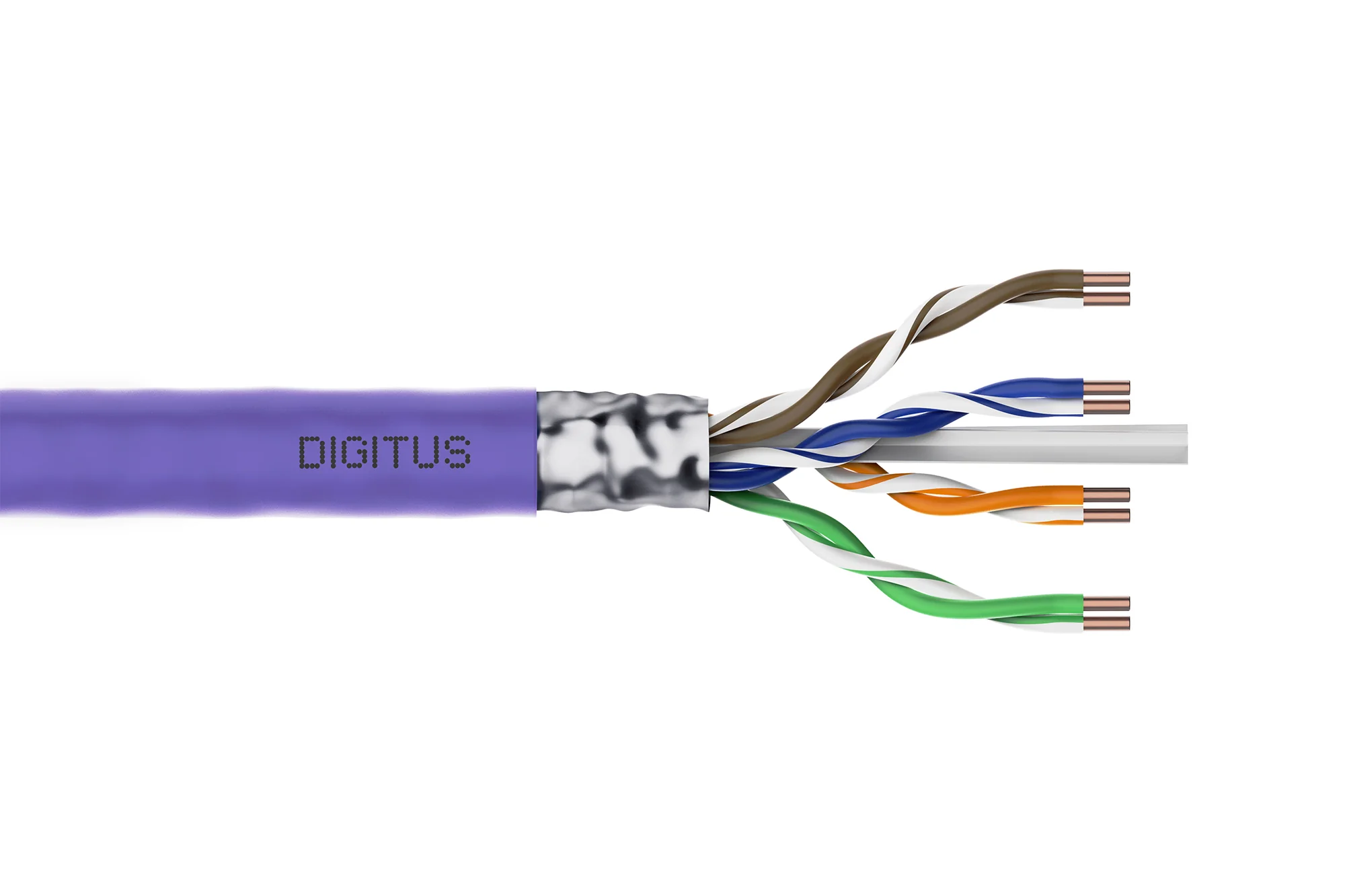 DIGITUS Installationskabel Kat.6, F/UTP, LSOH, 100 m, violett (EAN: 4016032344056)