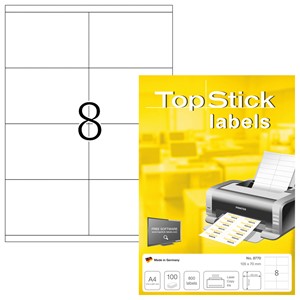 TOP STICK CD-Etiketten Maxi, Durchmesser: 117 mm, weiß (EAN: 4023145086568)