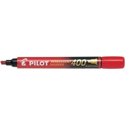 PILOT Permanent-Marker 400, Keilspitze, rot (EAN: 4902505511189)
