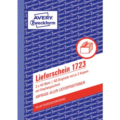 AVERY Zweckform Formularbuch "Liefer-/Empfangsschein", SD (EAN: 4004182017234)