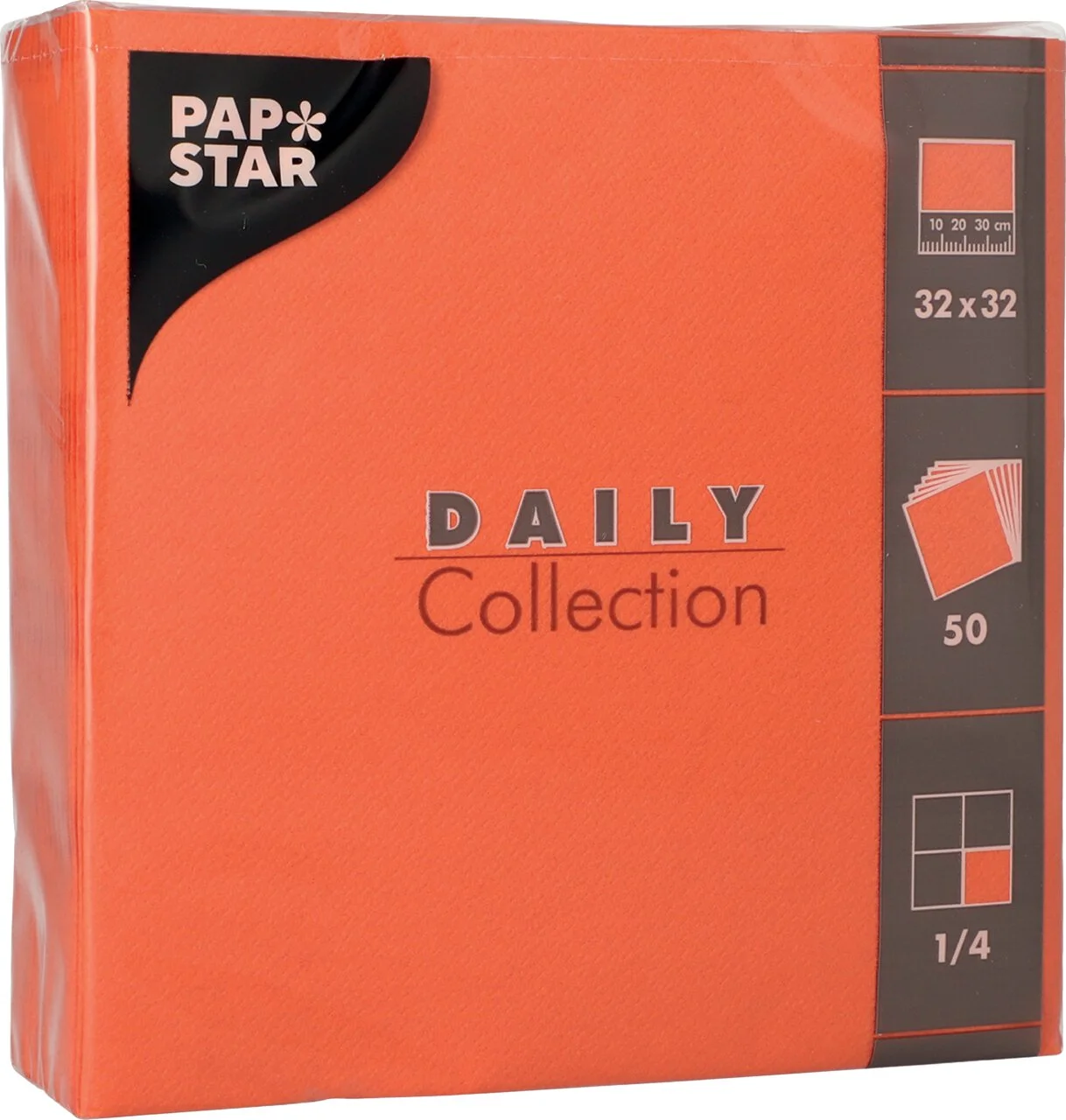 PAPSTAR Lunch-Servietten, 320 x 320 mm, 3-lagig, nektarine (EAN: 4002911583982)