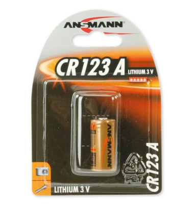 ANSMANN Lithium-Foto-Batterie "CR123A", 3 Volt, 1er-Blister (EAN: 4013674020010)