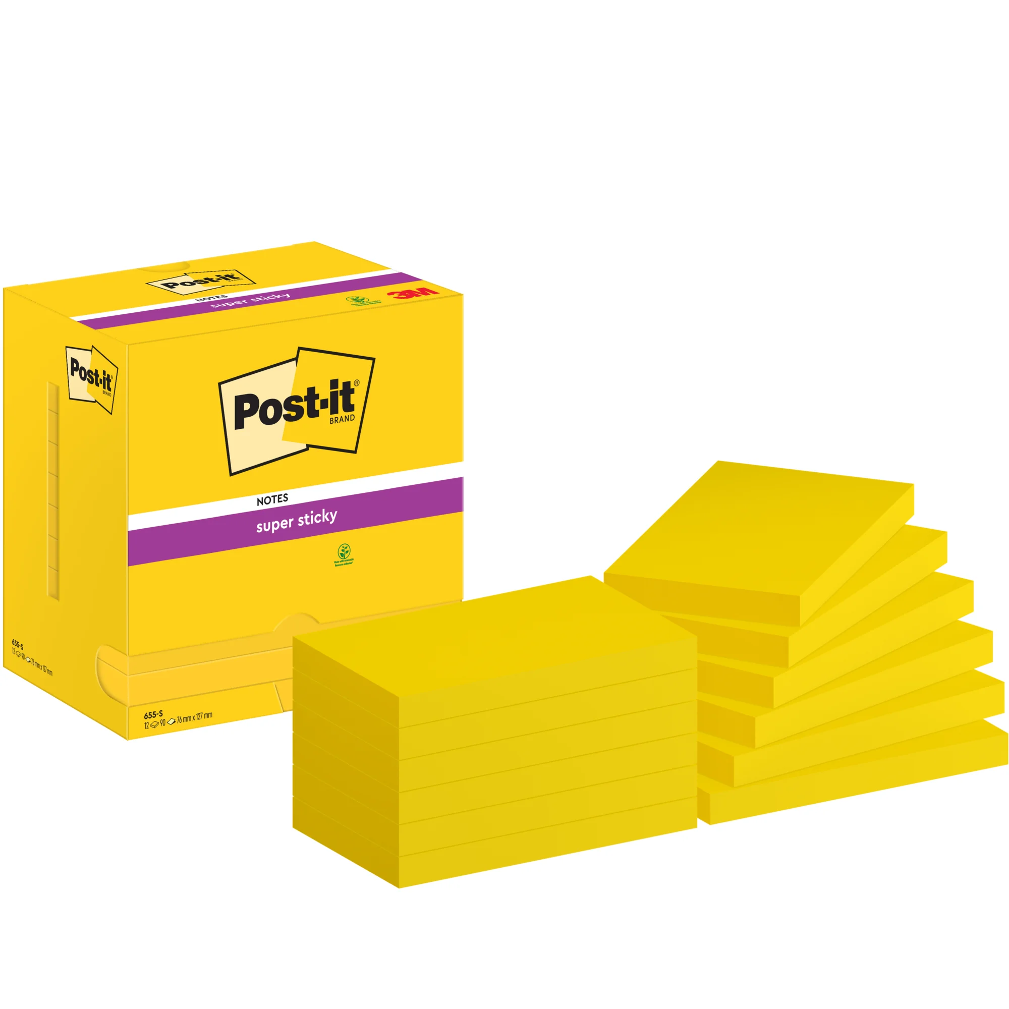 Post-it Haftnotizen super sticky notes, 127x76mm, ultra gelb (EAN: 4064035065836)