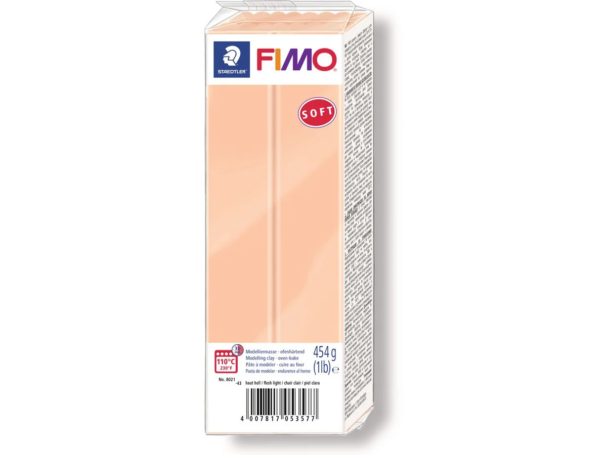 FIMO SOFT Modelliermasse, ofenhärtend, blassrosa, 454 g (EAN: 4007817053577)