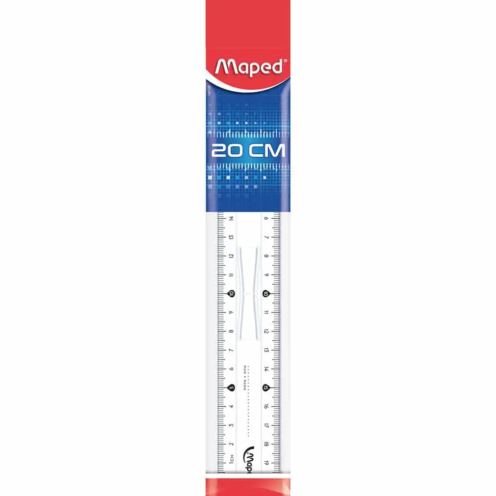 Maped Flachlineal Start 146, 200 mm, aus Kunststoff, transparent (EAN: 3154141461088)