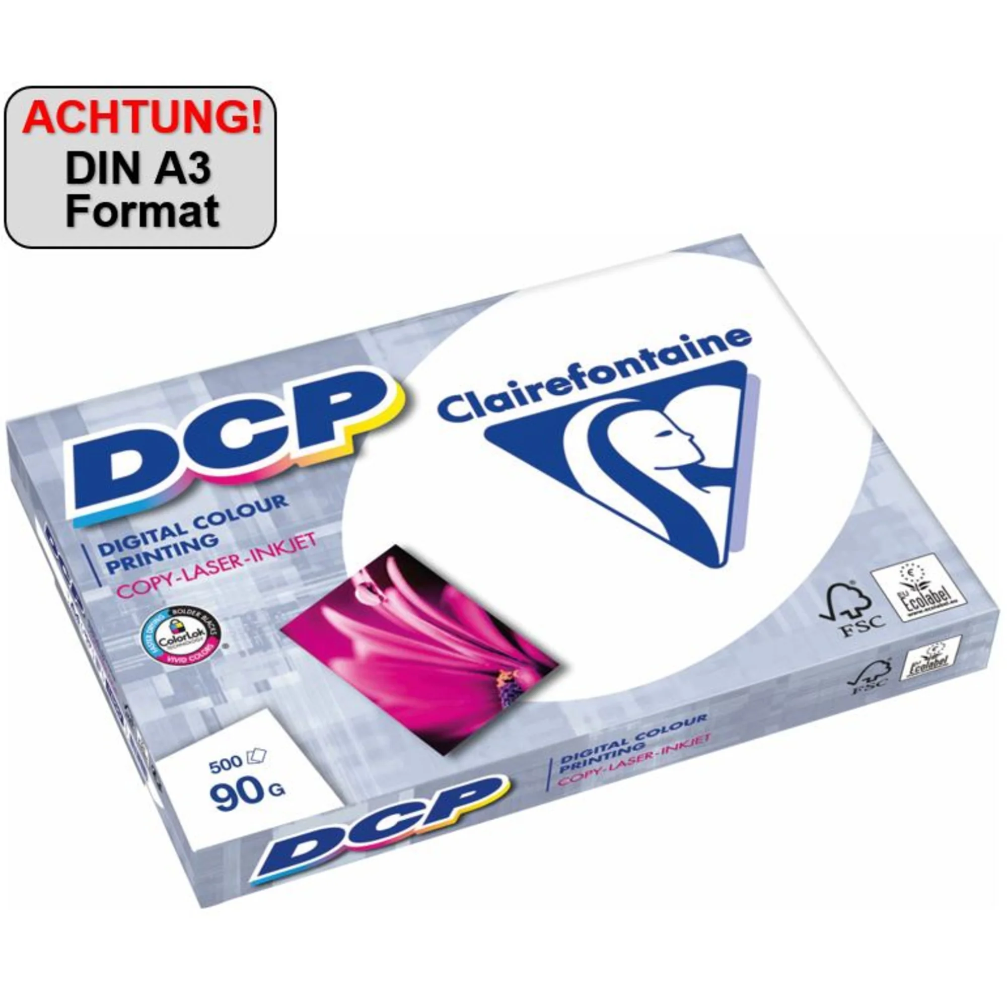 Clairefontaine Multifunktionspapier DCP, A3, 90 g/qm (EAN: 3329680183405)