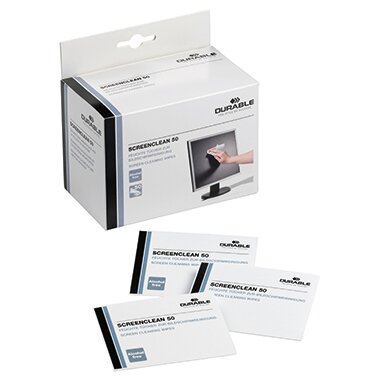 DURABLE Bildschirm-Reinigungstücher SCREENCLEAN 50 (EAN: 4005546503424)