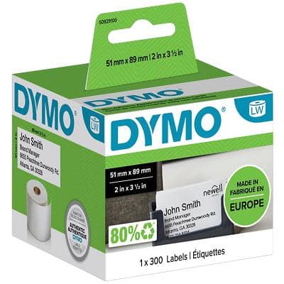 DYMO LabelWriter-Namensschilder, 89 x 51 mm, weiß (EAN: 3501170929100)