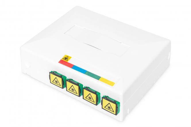 DIGITUS FTTX Leergehäuse mit 4 x SC SX Kupplung (EAN: 4016032466536)