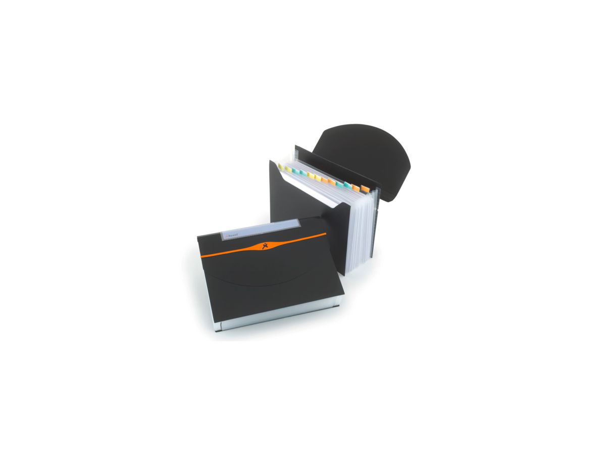 Rexel Fächermappe Optima, DIN A4, 13 Fächer, PP, schwarz (EAN: 5028252066952)