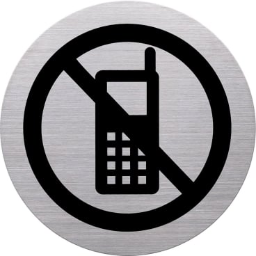 helit Piktogramm "the badge" Handy verboten, rund, silber (EAN: 4012086033823)