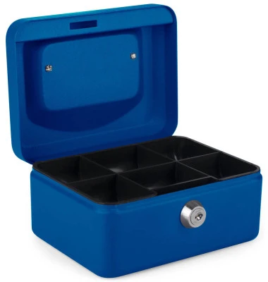 pavo Geldkassette, blau, Maße: (B)150 x (T)115 x (H)80 mm (EAN: 8717448011742)