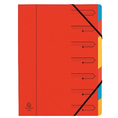 EXACOMPTA Ordnungsmappe, DIN A4, Karton, 7 Fächer, rot (EAN: 3130630540755)