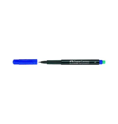 FABER-CASTELL Permanent-Marker MULTIMARK S, blau (EAN: 4005401523512)