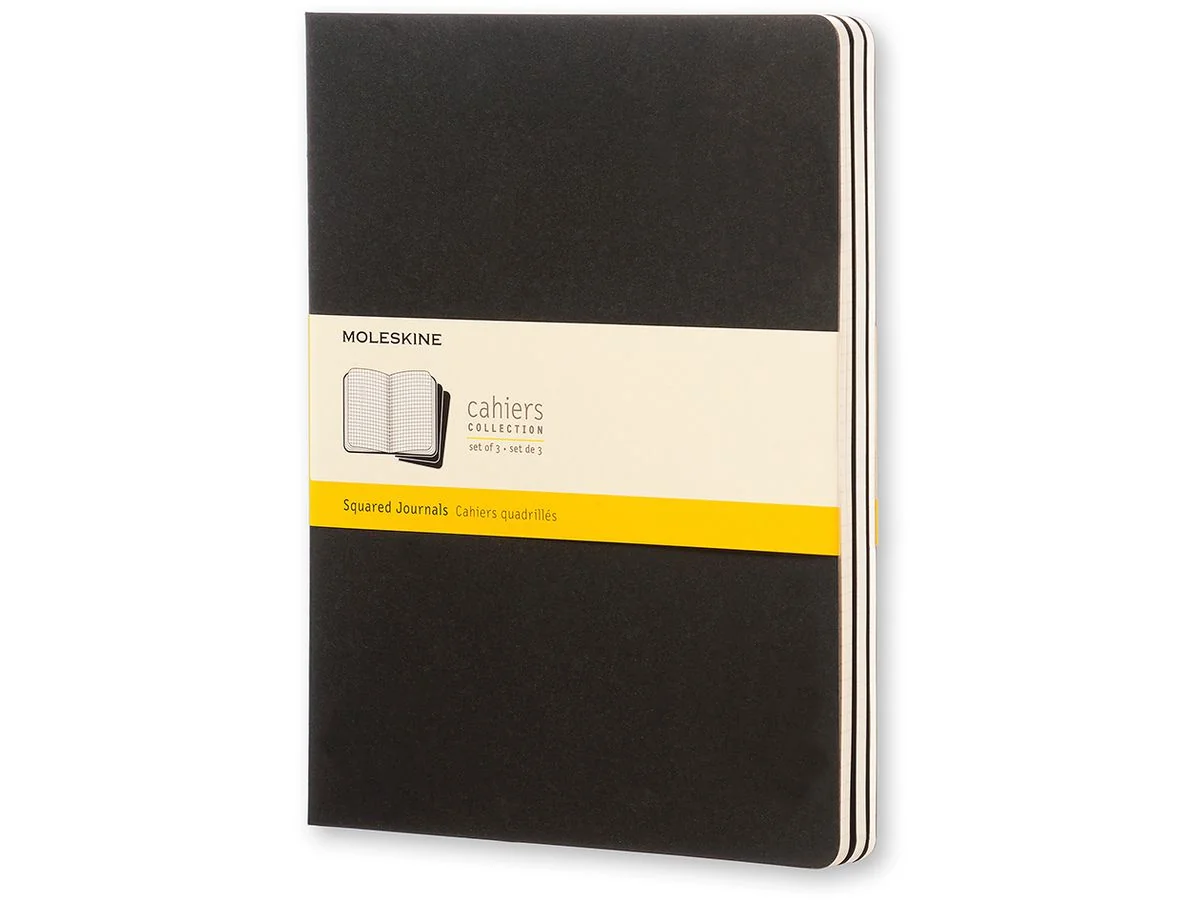MOLESKINE Notizheft Cahier, XL, kariert, Karton, schwarz (EAN: 9788883705021)