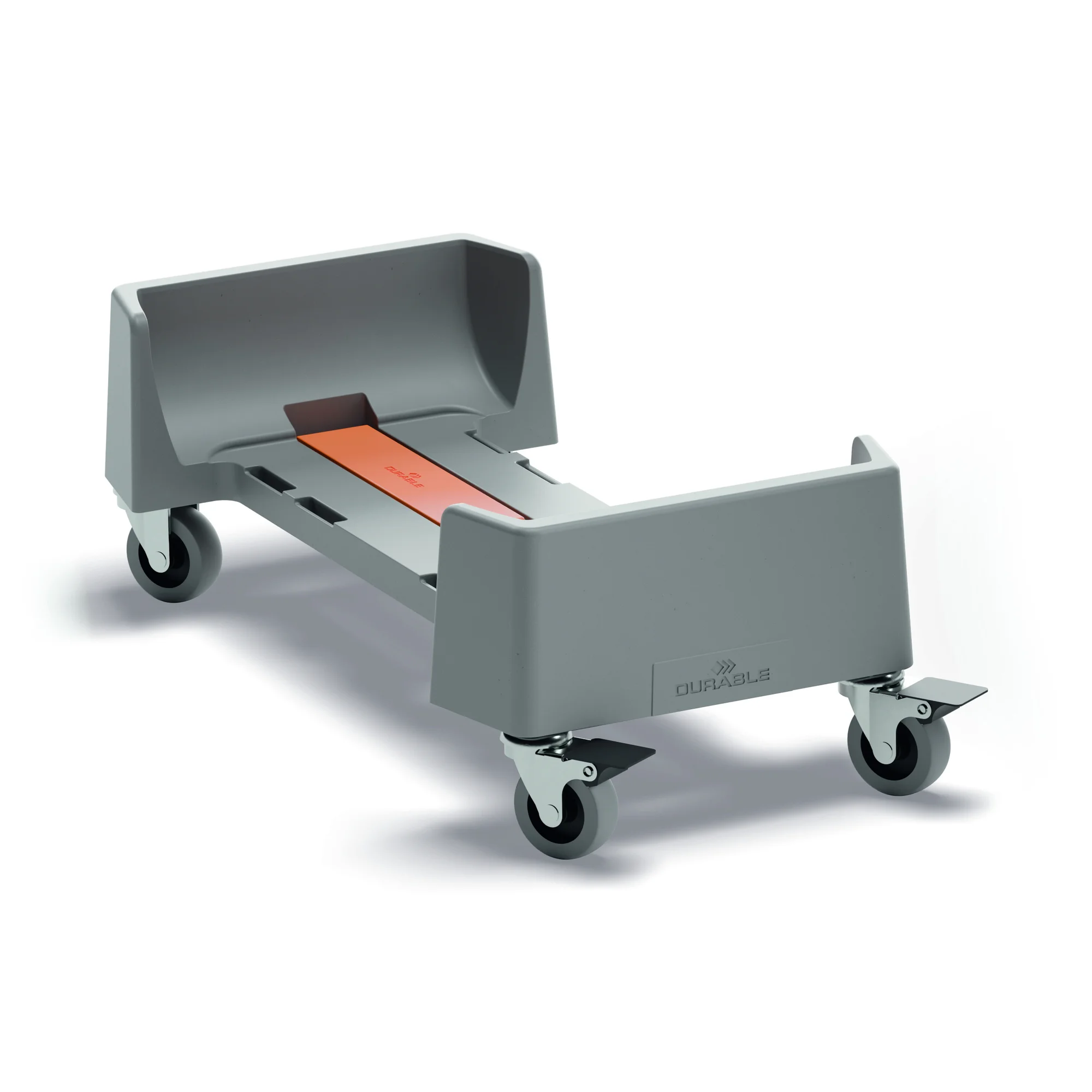 DURABLE Fahrwagen DURABIN 60 L, aus rPP, 4 Lenkrollen, grau (EAN: 4005546742205)