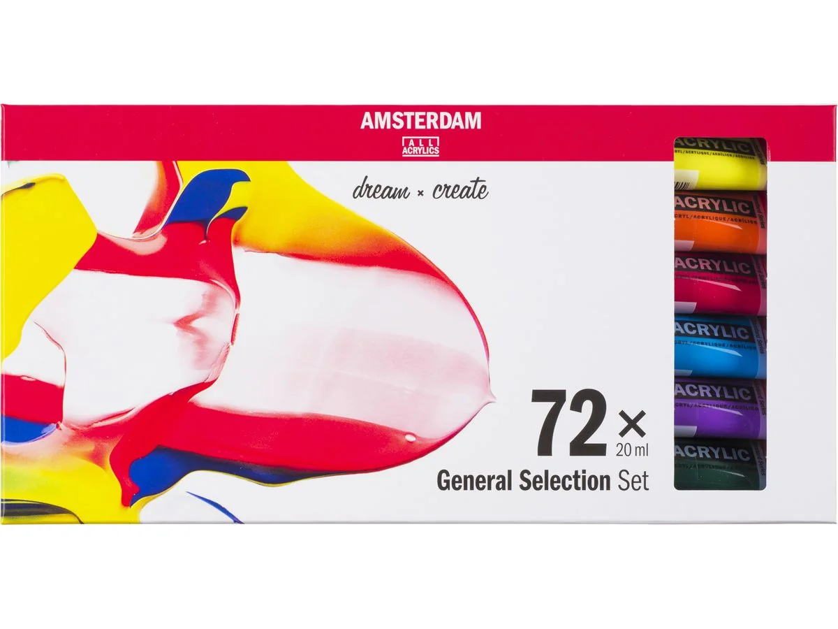 ROYAL TALENS Acrylfarbe AMSTERDAM General Selection, 72x20ml (EAN: 8712079456832)
