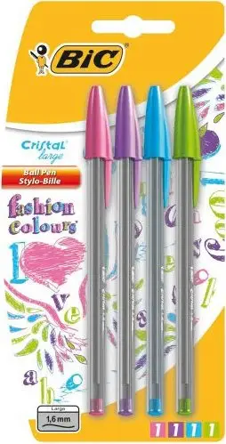 BIC Kugelschreiber Cristal Fun, 4er Kartonetui (EAN: 3086123272095)
