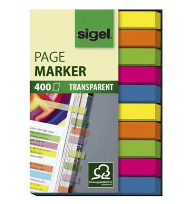sigel Haftmarker micro, 50 x 6 mm, 400 Blatt (EAN: 4004360902390)