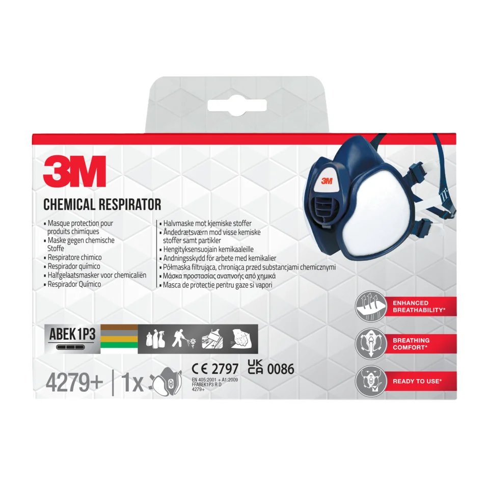 3M Atemschutz-Halbmaske 4279+, ABEK1P3, blau/weiß (EAN: 5902658117336)