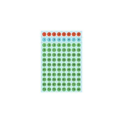 HERMA Zahlen-Sticker 1-160, Durchmesser: 8 mm, farbig (EAN: 4008705041294)