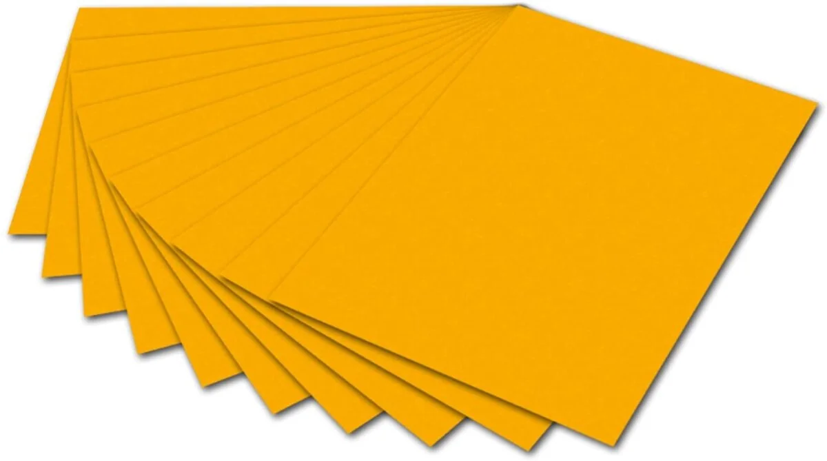 folia Fotokarton, (B)500 x (H)700 mm, 300 g/qm, dunkelgelb (EAN: 4001868061161)