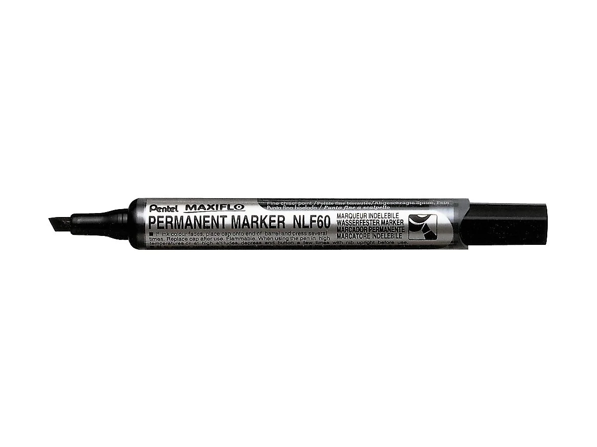 Pentel Permanent-Marker MAXIFLO NLF60, schwarz (EAN: 3474375060018)