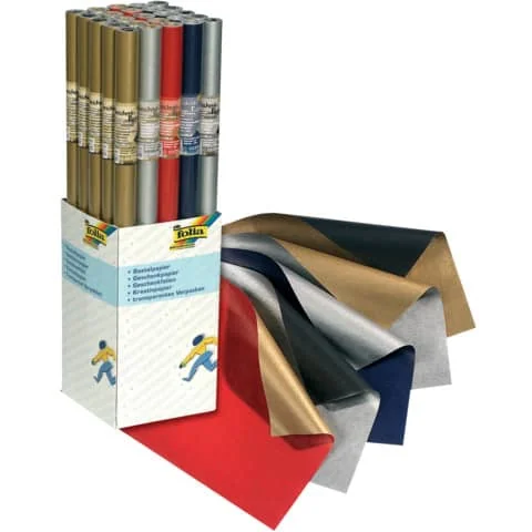 folia Weihnachts-Geschenkpapier "Bicolor", silber/gold (EAN: 4001868376067)