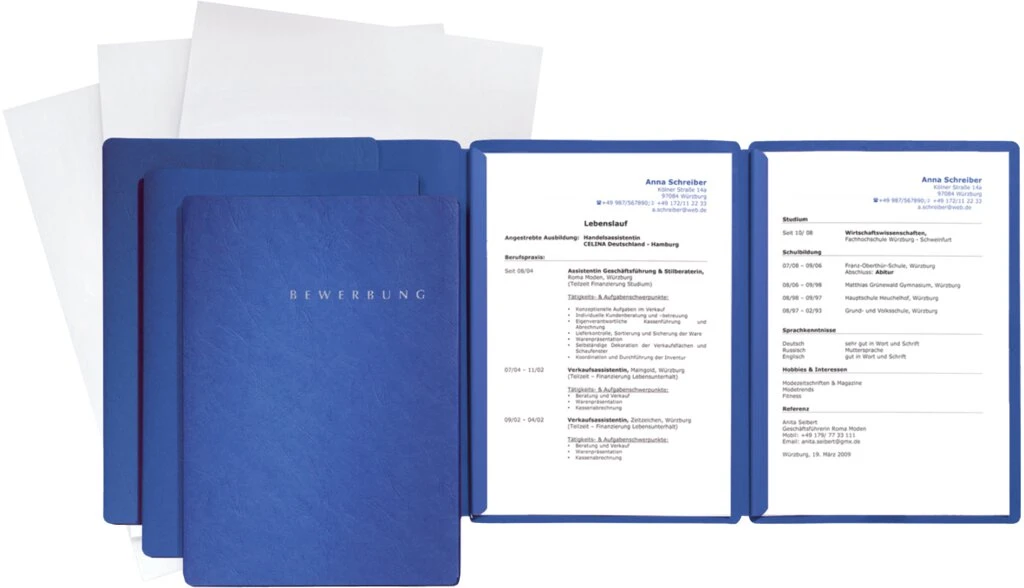 PAGNA Bewerbungs-Set "Special", DIN A4, blau, 3-teilig (EAN: 4013951005112)