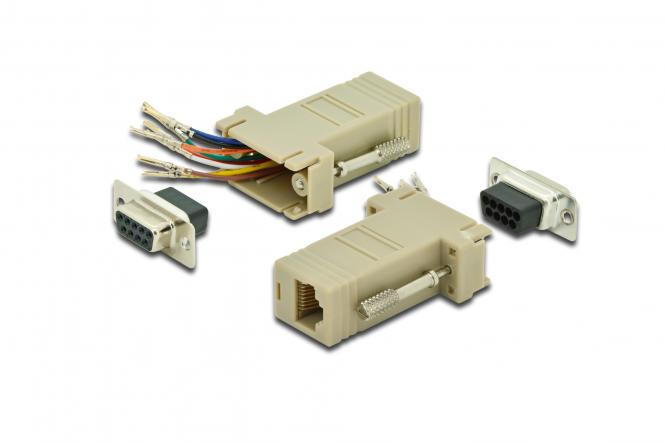 DIGITUS RS 232 Adapter, DB9 Kupplung - RJ45 Kupplung, beige (EAN: 4016032325093)