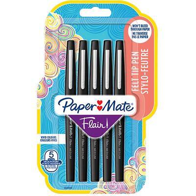 Paper:Mate Faserschreiber Flair, 5er Blister, schwarz (EAN: 3026980289096)