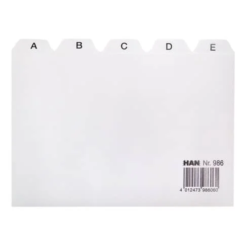 HAN Karteiregister A-Z, PP, A6 quer, grau, 25-teilig (EAN: 4012473986060)