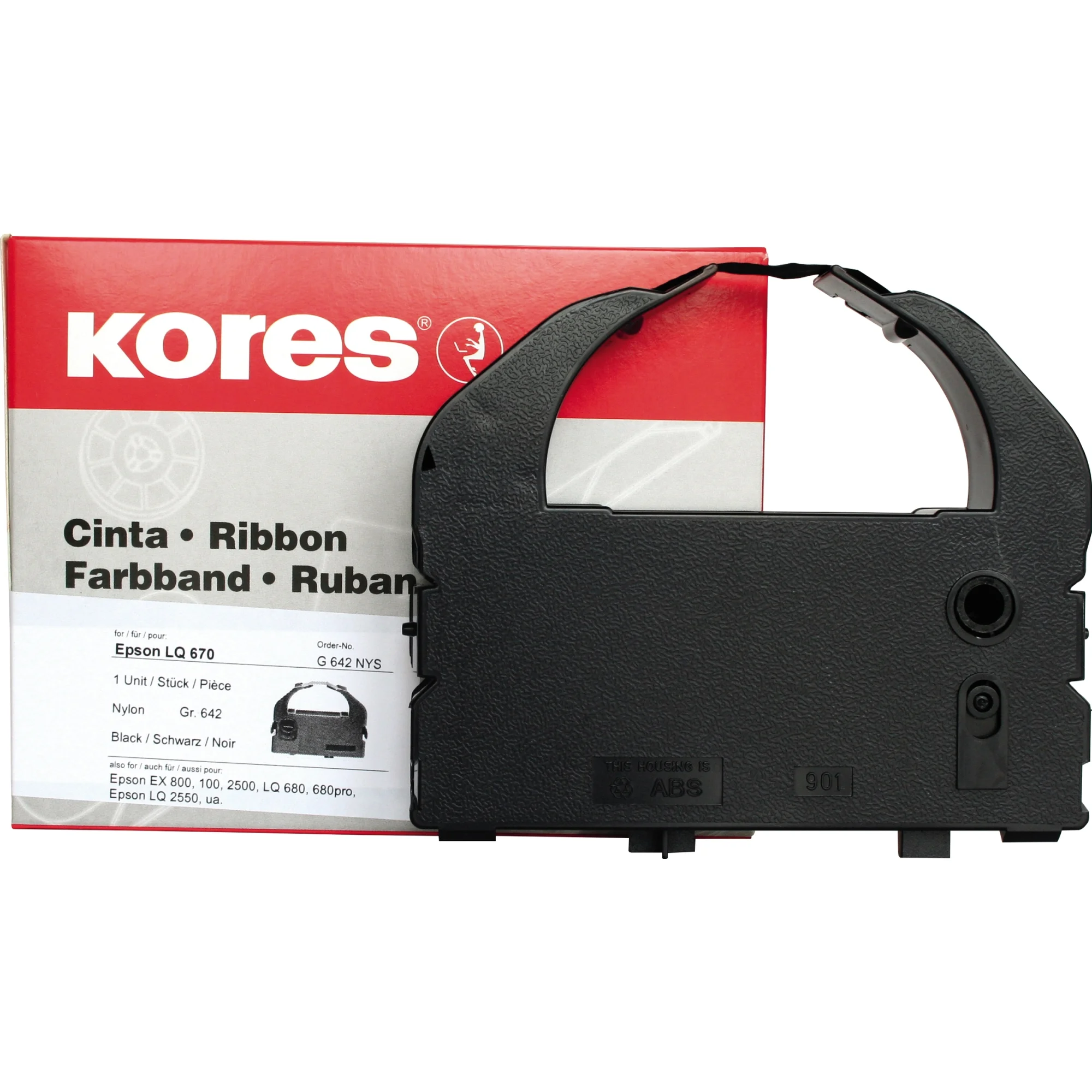 Kores Farbband für EPSON LQ 2500/2550, Nylon, schwarz (EAN: 4045257664212)