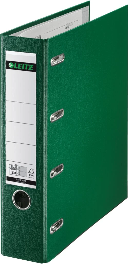 LEITZ Plastik-Doppelordner, für 2 x A5 quer, 75 mm, grün (EAN: 4002432300730)